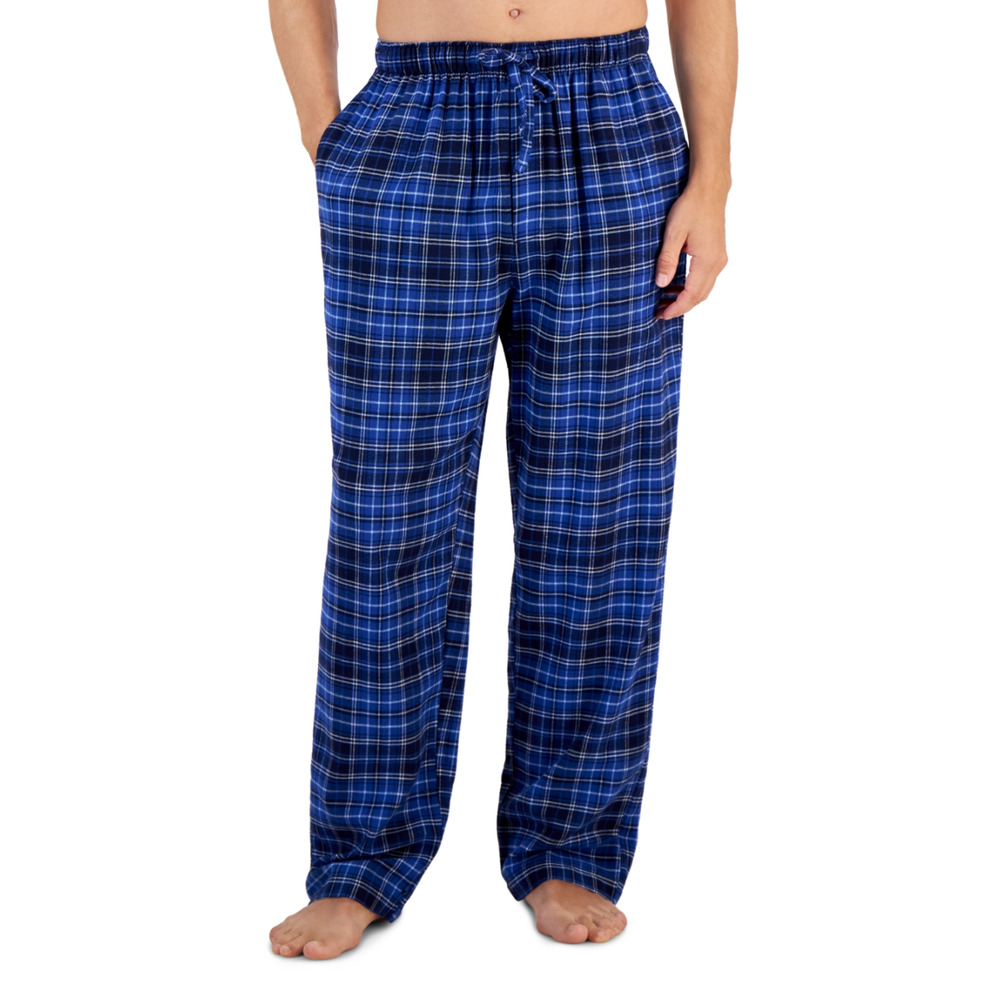 Club Room Men Flannel Pajama Pants Navy Size S